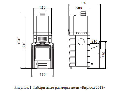 Банная печь TMF Бирюса 2013 Carbon Витра ЗК антрацит
