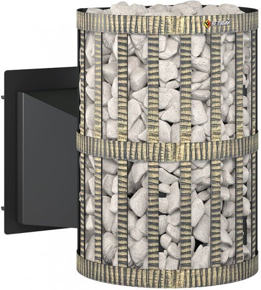 Дровяная печь для бани Везувий Скиф Ковка 22 Панорама &quot;М&quot; 2022