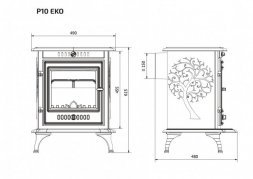 Печь-камин Kaw-Met P10 EKO