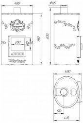 Дровяная печь для бани Ферингер Уют-18