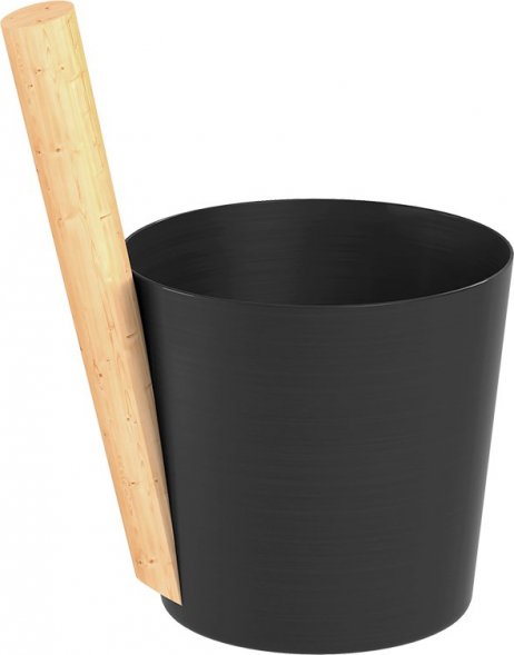  Шайка EVEREST 5л, алюминий BLACK (TG-50)