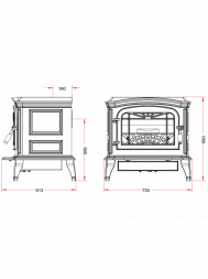 Печь-камин Invicta Bradford антрацит