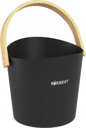 Ведро EVEREST 5л фигурное, алюминий BLACK (TG-43)