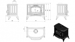 Печь-камин Kratki Koza K9