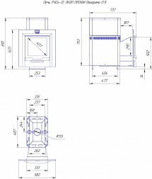 Печь для бани Теплодар Русь-12 ЛНЗП Профи