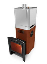 Банная печь TMF Бирюса 2013 Inox Витра ЗК терракота