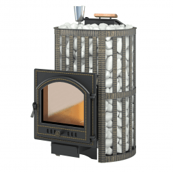 Дровяная печь для бани Везувий Ураган Ковка 28 (205)