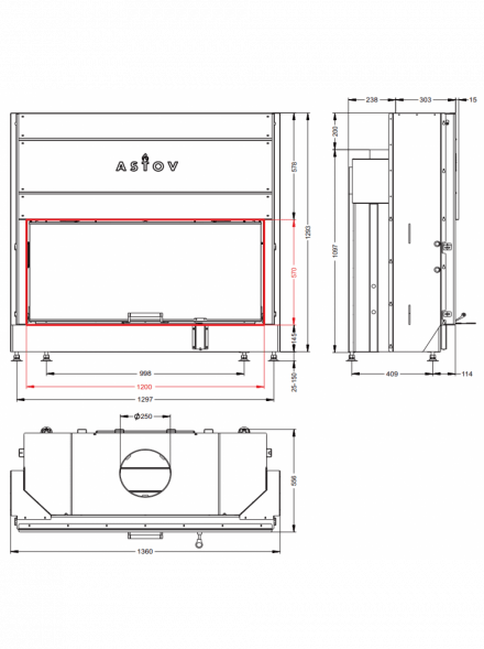 Каминная топка Астов ПС 12057