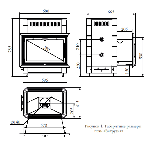 Банная печь TMF Витрувия Inox БСЭ антрацит НВ