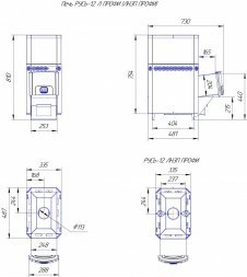 Печь для бани Теплодар Русь-12 Профи