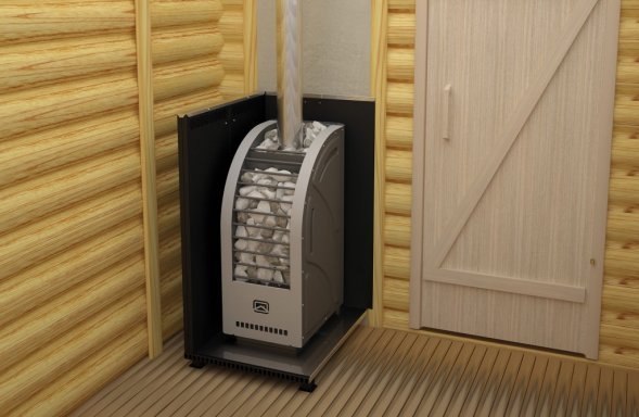 Печь для бани и сауны Теплодар Каскад 18 ЛП Панорама