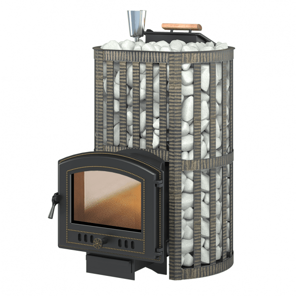 Дровяная печь для бани Везувий Ураган Ковка 28 (224)