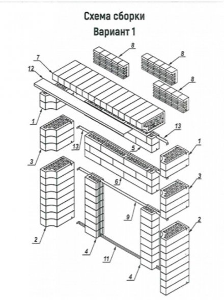 Банный портал &quot;Фигурный Кирпич&quot; (Коричневый)