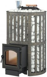 Дровяная печь для бани Везувий Ураган Ковка 28 (270)