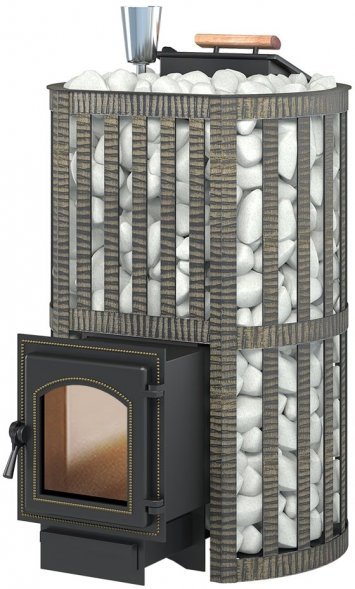 Дровяная печь для бани Везувий Ураган Ковка 28 (270)