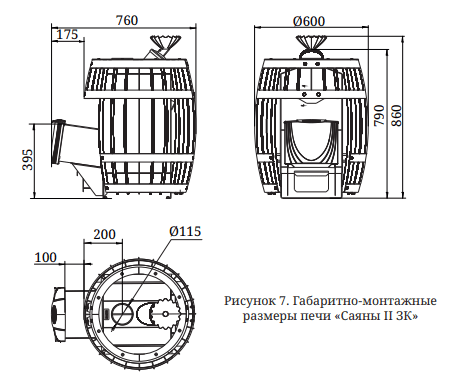 Банная печь TMF Саяны 2 Carbon ДА ЗК