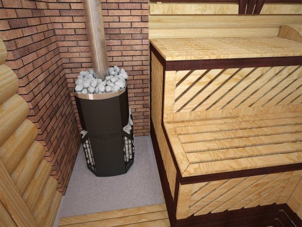 Печь для бани и сауны Теплодар Русь-Сетка 12 Панорама