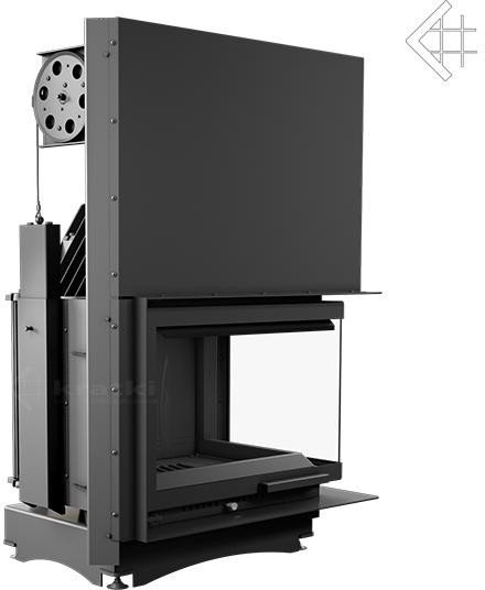 Топка Kratki ZUZIA/P/BS/G, Г-образное стекло справа, гильотина