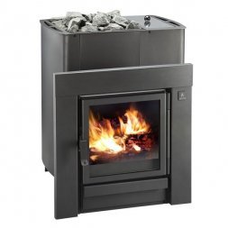 Дровяная банная печь Kastor KSIS 27 VV, бак слева