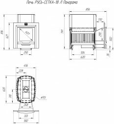 Печь для бани и сауны Теплодар Русь-Сетка 18 Панорама