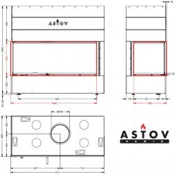 Каминная топка Астов П2С 14057