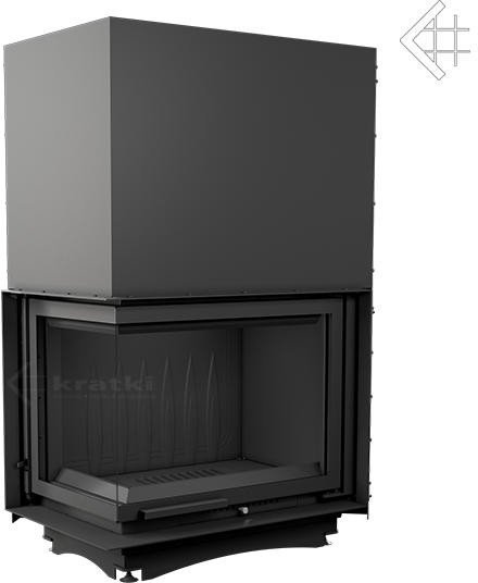 Топка Kratki AMELIA/L/BS/G, Г-образное стекло слева, гильотина