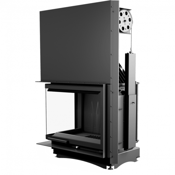 Топка Kratki AMELIA/L/BS/G, Г-образное стекло слева, гильотина