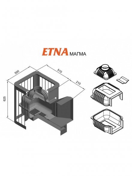 Дровяная печь для бани Etna «Магма» 18 (ДТ-4)