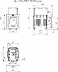 Печь для бани и сауны Теплодар Русь-Сетка 25 Панорама