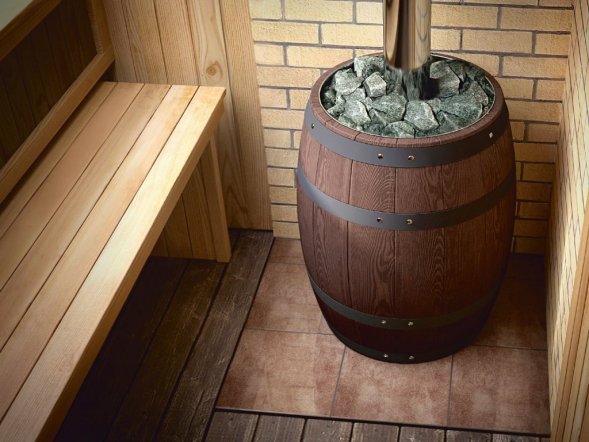 Банная печь TMF Вариата Cast Витра Баррель, палисандр