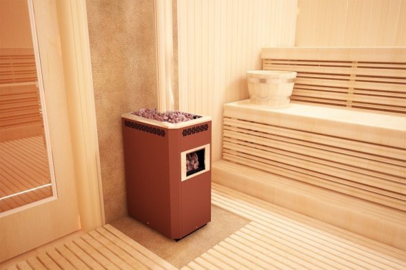 Печь для бани и сауны Теплодар Кузбасс 20 ТК Панорама