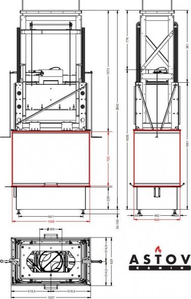 Каминная топка Астов П4С 10072