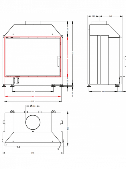 Каминная топка Астов ПС 800