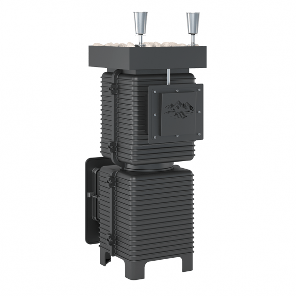 Печь для бани Эверест "Легкий пар Профи" под обкладку Б/В (чугунная закрытая каменка)