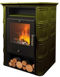 Печь-камин NORDFlam VERA 6 кВт (зеленая)