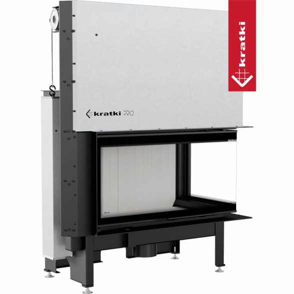 Топка Kratki PRO NADIA/14/P/BS/G, Г-образное стекло справа, гильотина