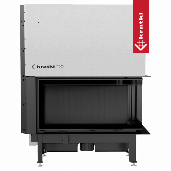 Топка Kratki PRO NADIA/14/P/BS/G, Г-образное стекло справа, гильотина