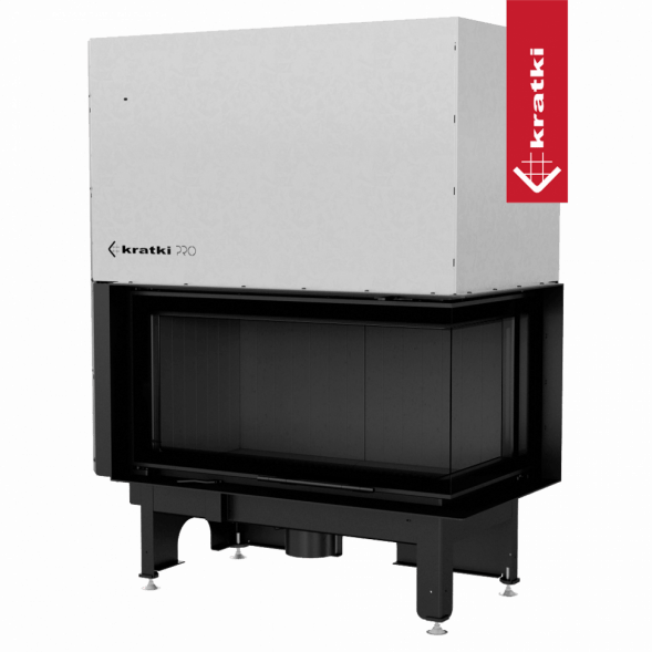 Топка Kratki PRO NADIA/14/P/BS/G, Г-образное стекло справа, гильотина