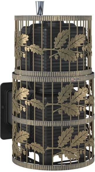 Печь для бани Эверест "Легкий пар Профи" Ковка (чугунная закрытая каменка)