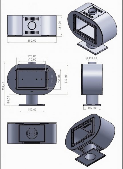 Печь-камин Eysen Sahara