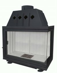 Каминная топка Экокамин Альфа 1000 R два стекла правая