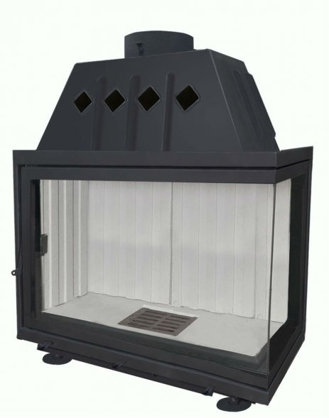 Каминная топка Экокамин Альфа 1000 R два стекла правая