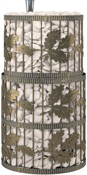 Печь для бани Эверест "Легкий пар Профи" Ковка Б/В (чугунная закрытая каменка)