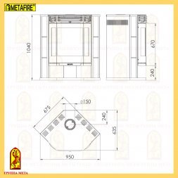 Печь-камин Мета Амур 12