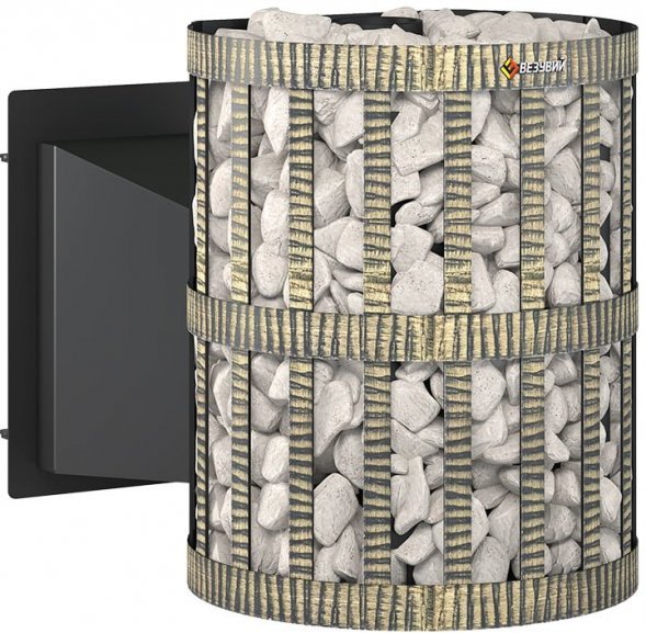 Дровяная печь для бани Везувий Скиф Ковка 16 Панорама &quot;М&quot; 2022