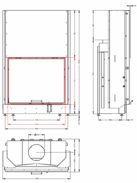 Каминная топка Астов ПС 9074