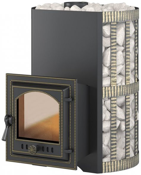 Дровяная печь для бани Везувий Скиф Ковка 22 (210) 2022