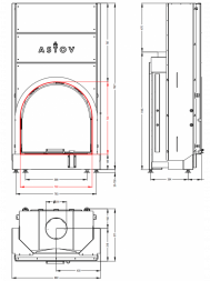 Каминная топка Астов ПСА 7070