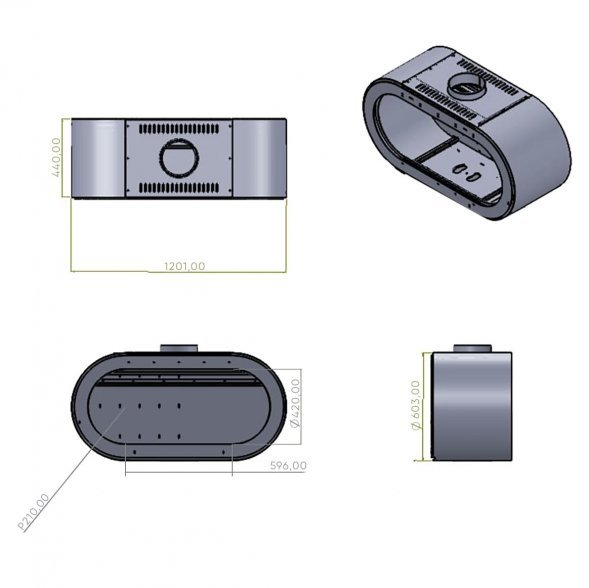 Печь-камин Eysen Sahara X настенный