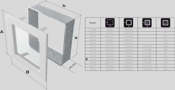 Вентиляционная решетка Kratki позолота с жалюзи